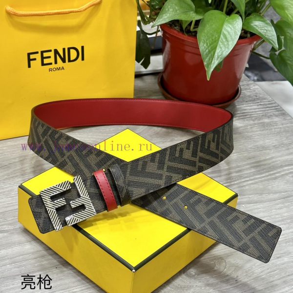 FENDI style with width of 4.0CM, double ring front and back waist belt, FF nail buckle, red t8j4dhxh