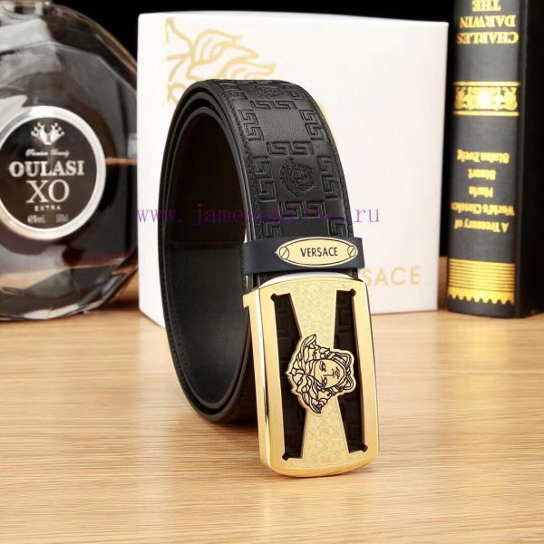 [Gift] Comes with a complete set[Gift] Versace[Gift] 100% Two tone Pure Steel Buckle Materia q5be9x7e