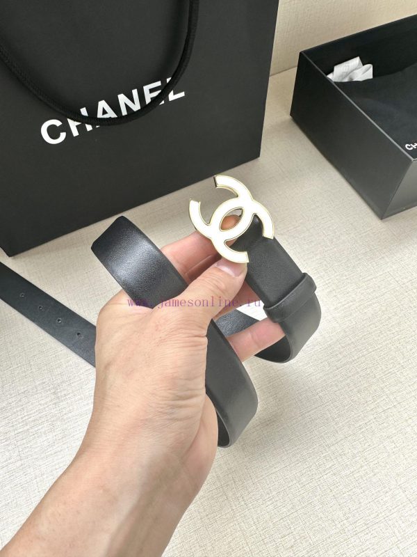 Width 3.0cm Chanel imported soft calf leather with clear grain, accessories gold silver/meta dytzvb0n - Image 8