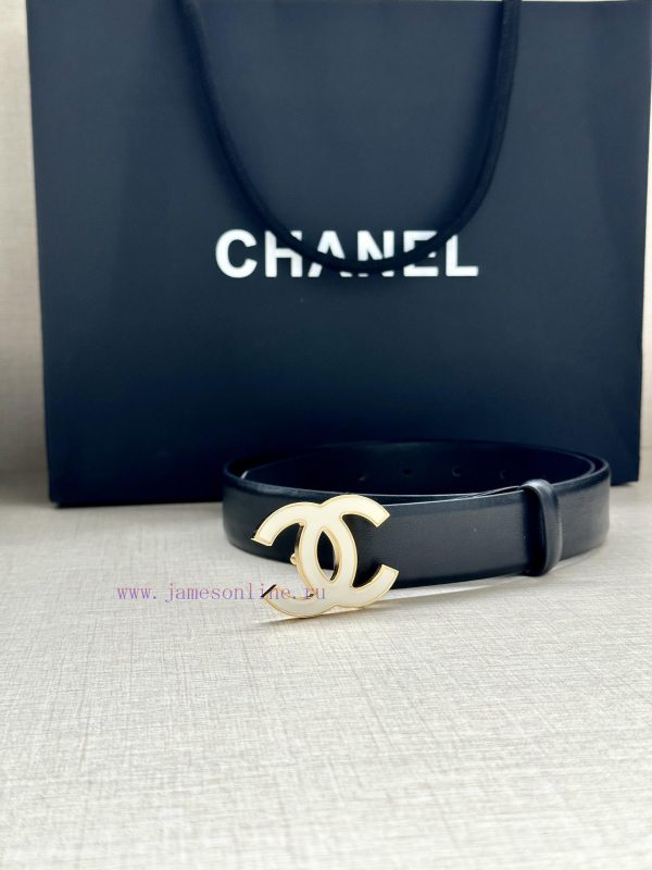 Width 3.0cm Chanel imported soft calf leather with clear grain, accessories gold silver/meta dytzvb0n - Image 9
