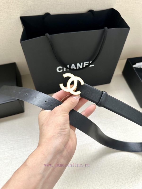 Width 3.0cm Chanel imported soft calf leather with clear grain, accessories gold silver/meta dytzvb0n - Image 10