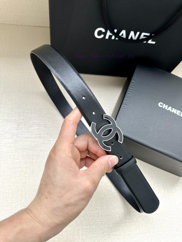 Width 3.0cm Chanel imported soft calf leather with clear grain, accessories gold silver/meta 2da6ok4g