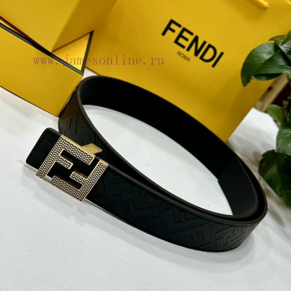 FENDL 40MM wide double-sided original calf leather with a single ruthenium palladium plated 22qik6jr