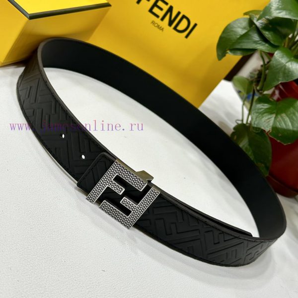 FENDL 40MM wide double-sided original calf leather with a single ruthenium palladium plated rdmvooki - Image 4