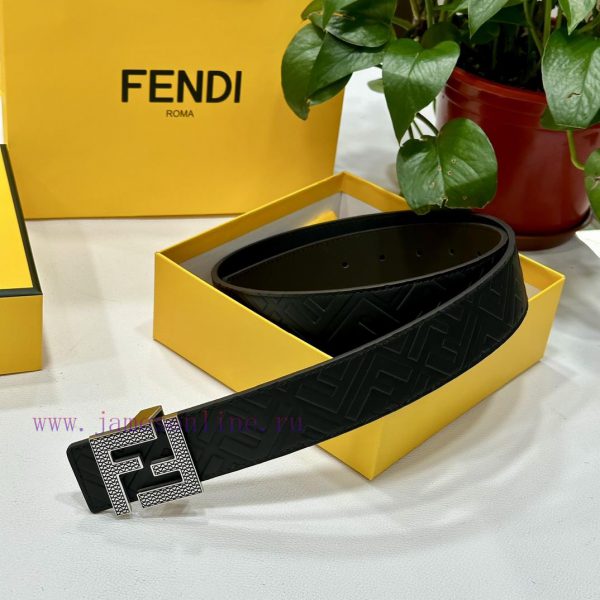 FENDL 40MM wide double-sided original calf leather with a single ruthenium palladium plated rdmvooki - Image 5