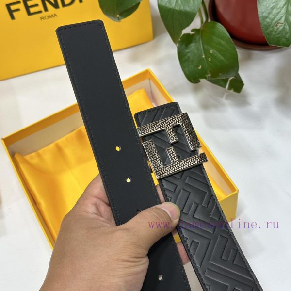 FENDL 40MM wide double-sided original calf leather with a single ruthenium palladium plated rdmvooki - Image 8