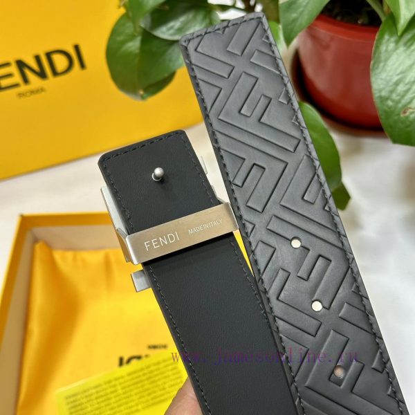FENDL 40MM wide double-sided original calf leather with a single ruthenium palladium plated rdmvooki - Image 9