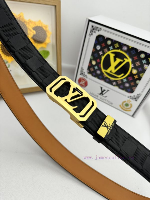LV... Louis Vuitton automatic beltMaterial: Leather Belt with 100% Head Layer. The leather b rlfla9k0 - Image 8