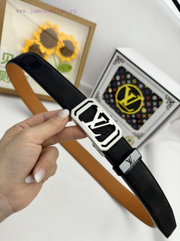 LV... Louis Vuitton automatic beltMaterial: Leather Belt with 100% Head Layer. The leather b tztffrlj - Image 6