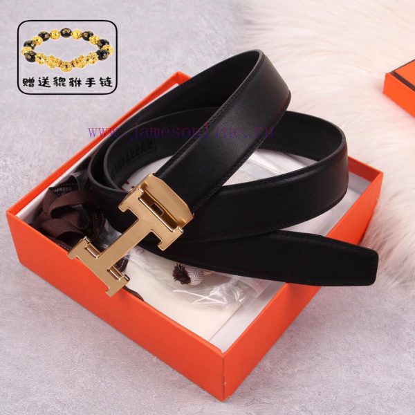 [Automatic belt buckle] Hermes 3.5mm wide double-sided imported top layer cowhide made with r3bfdmpk