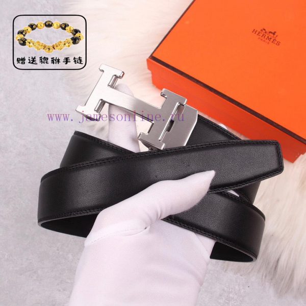 [Automatic belt buckle] Hermes 3.5mm wide double-sided imported top layer cowhide made with 7vxzuoi0 - Image 8