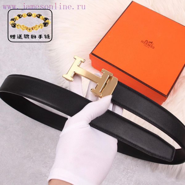 [Automatic belt buckle] Hermes 3.5mm wide double-sided imported top layer cowhide made with 1lctpjl3 - Image 6
