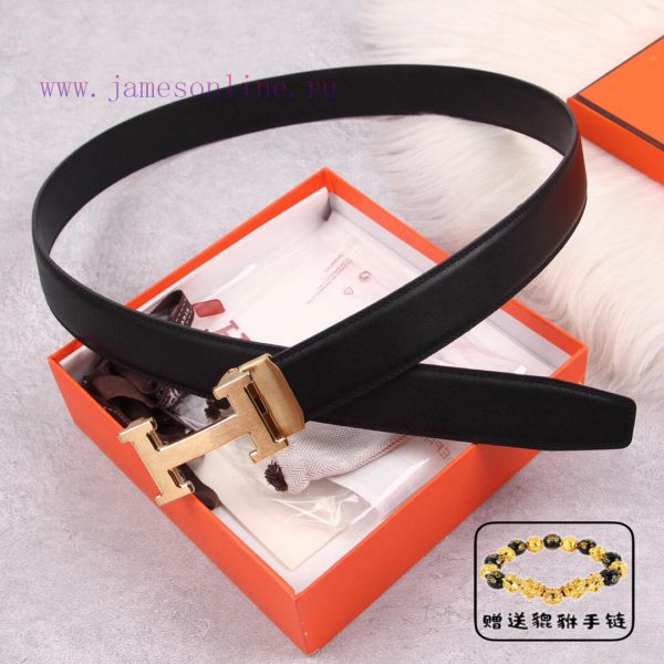 [Automatic belt buckle] Hermes 3.5mm wide double-sided imported top layer cowhide made with 1lctpjl3 - Image 10