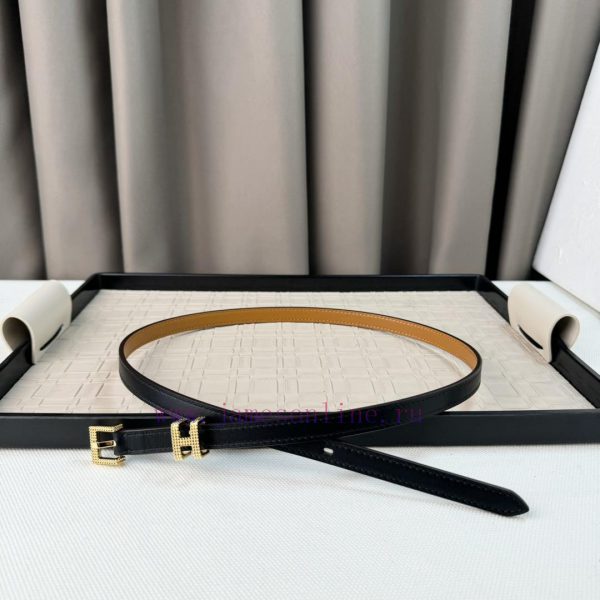 Calfskin waist belt, paired with palladium plated buckle, finely polished and diamond sparkl gaks93nd - Image 3