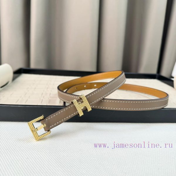 Calfskin waist belt, paired with palladium plated buckle, finely polished and diamond sparkl cacdahwg - Image 5