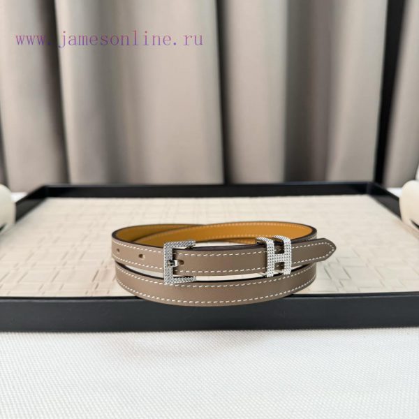 Calfskin waist belt, paired with palladium plated buckle, finely polished and diamond sparkl jtazv51u - Image 4