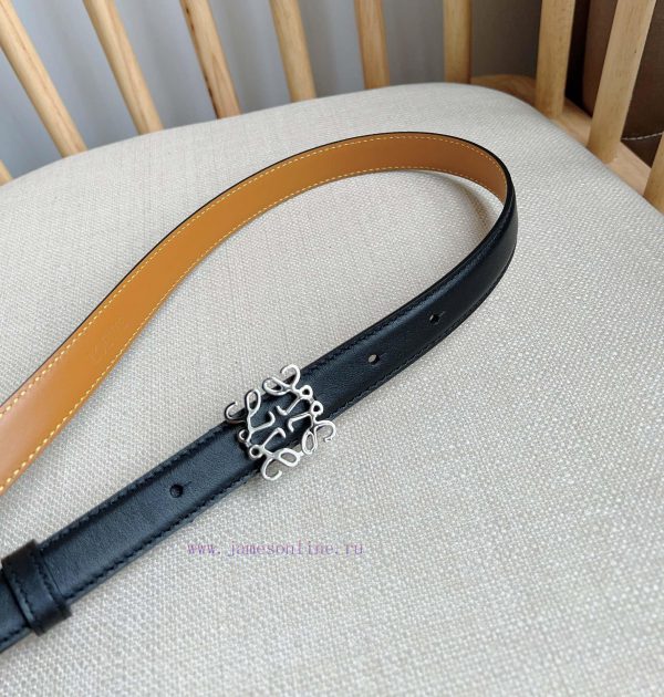 LOEWE's latest same style waist belt [Celebration] [Celebration] Plain cowhide leather belt e80iap2t - Image 9