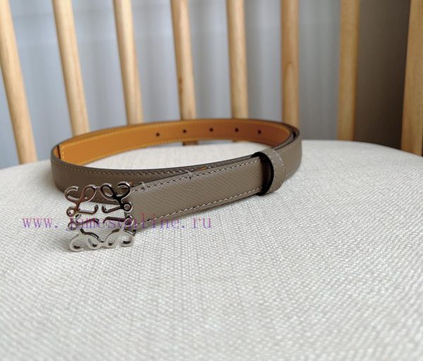 LOEWE's latest same style waist belt [Celebration] [Celebration] Plain cowhide leather belt abb1nmsi - Image 3