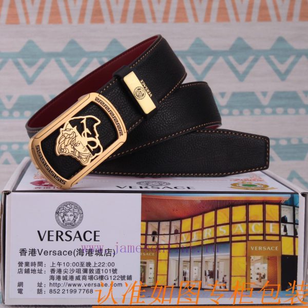 Belt belt Versace cowhide beltMen's belt material: 100% head layer cowhide belt, guaranteed c0feszcb