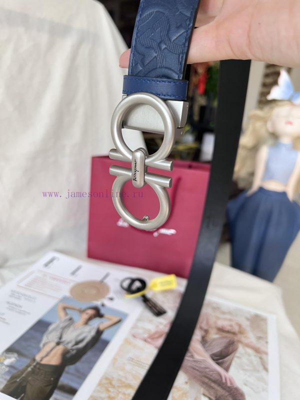 This Ferragamo belt is made of embossed cowhide and is suitable for both business and leisur nmqxcsan - Image 7
