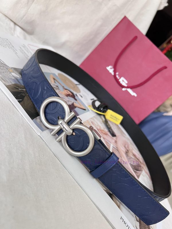 This Ferragamo belt is made of embossed cowhide and is suitable for both business and leisur nmqxcsan - Image 9