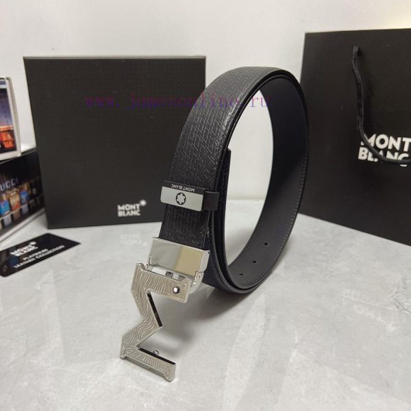 MontblancMaterial: Leather Belt with 100% Head Layer. The leather belt is guaranteed to be g tixbxixb - Image 4