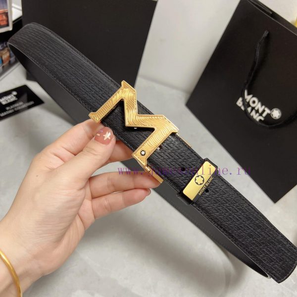 MontblancMaterial: Leather Belt with 100% Head Layer. The leather belt is guaranteed to be g tixbxixb - Image 5