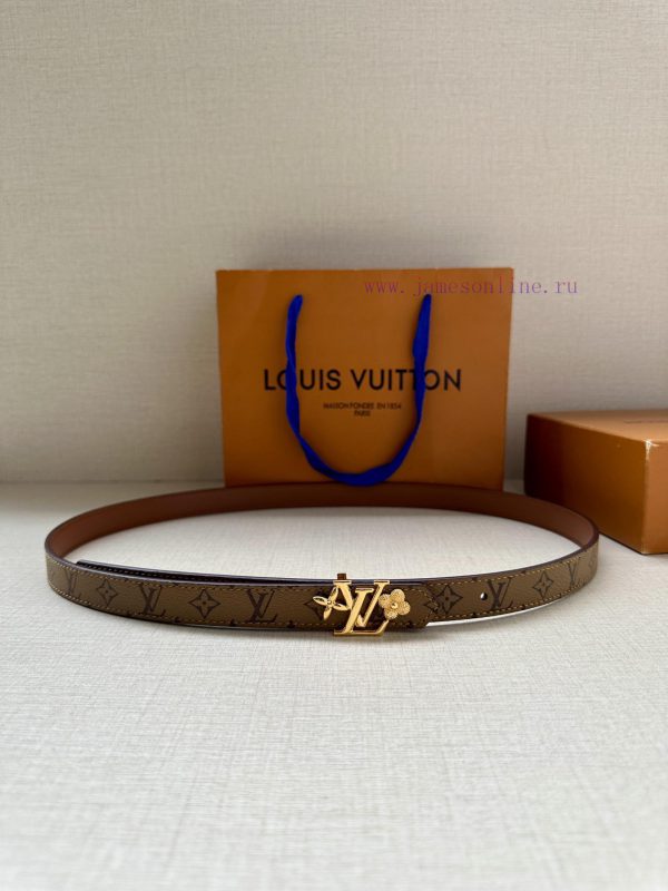 Women's 2.0-wide LV Iconic double-sided belt welcomes the new season with a slim cut, paired ycefru28