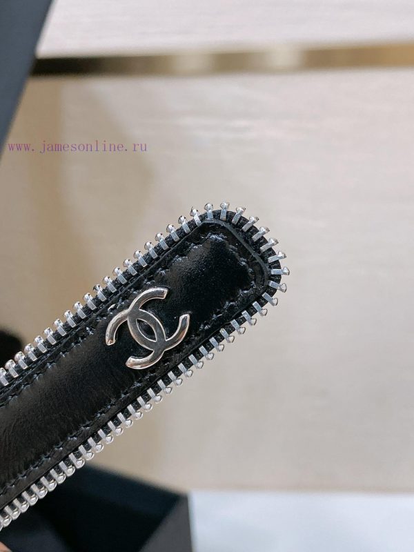 Chanel 24c brass metal imported shiny calf leather 2.0cm soft and exquisite waist belt 14ofid1p - Image 7