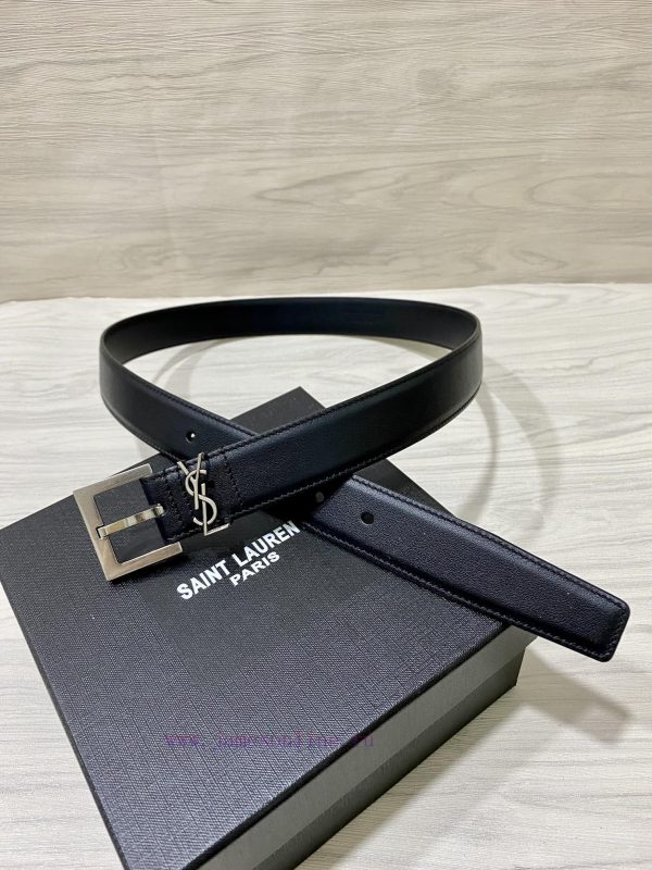 YSL Saint Laurent 30mm strap is made of double-sided cowhide, the same model, new model spec 87eenxav