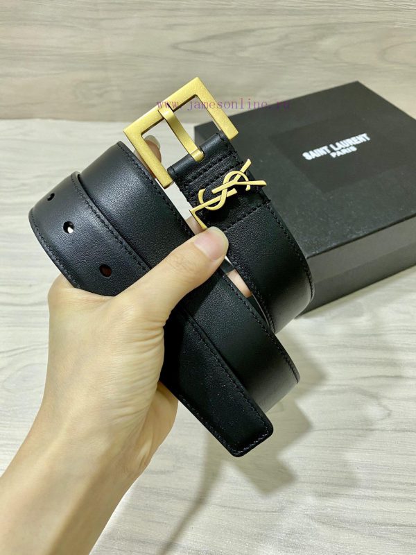 YSL Saint Laurent 30mm strap is made of double-sided cowhide, the same model, new model spec 72unay3f - Image 5