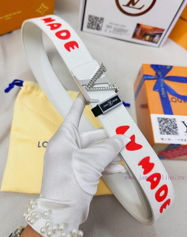 Belt LV Louis ReproductionThe waistband is made of 100% head layer cowhide, ensuring a genui 60u36fvw - Image 6