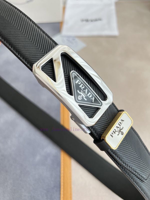 Prada PRADA Belt Automatic BeltAutomatic belt, classic acrylic pure steel material automatic cmmk1r4x - Image 4