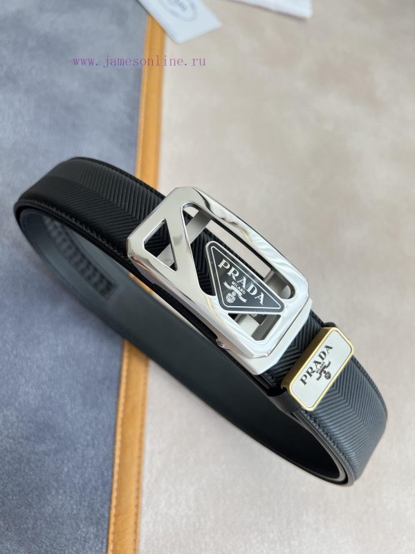 Prada PRADA Belt Automatic BeltAutomatic belt, classic acrylic pure steel material automatic neaxr1tx - Image 4