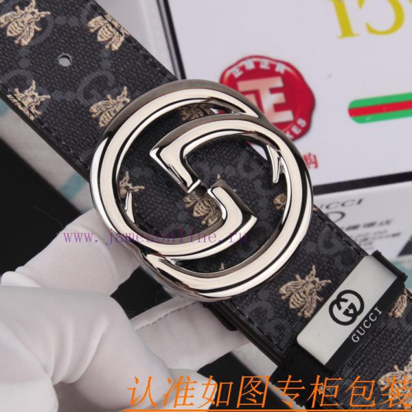 Belt and belt Gucci leather beltMen's belt material: 100% head layer cowhide belt, guarantee 1osj71g5 - Image 5