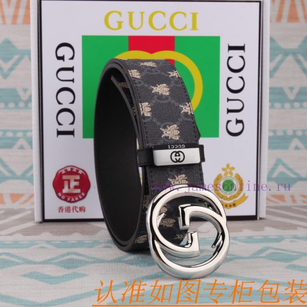 Belt and belt Gucci leather beltMen's belt material: 100% head layer cowhide belt, guarantee 1osj71g5 - Image 7