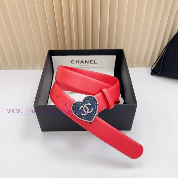 3.0cm Chanel new belt, double-sided top layer cowhide material, length. 758.80.85.90.95.100 yuhczf5v - Image 5