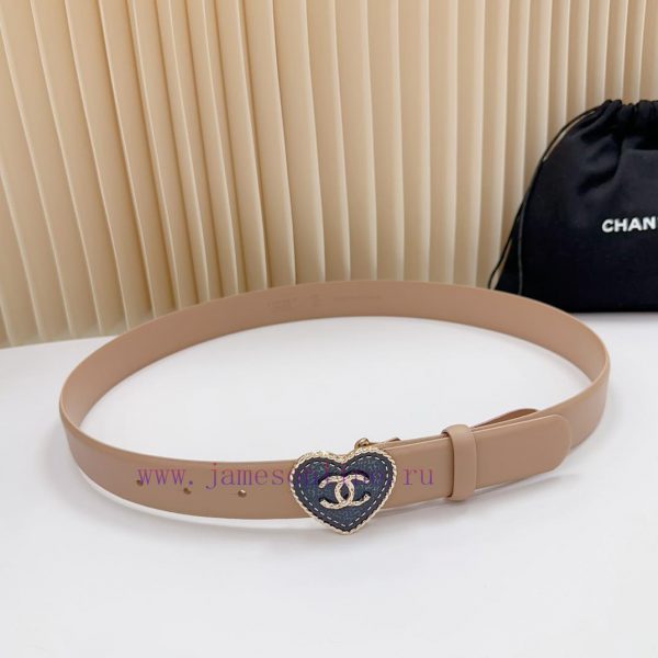 3.0cm Chanel new belt, double-sided top layer cowhide material, length. 758.80.85.90.95.100 uecxq1vo - Image 2