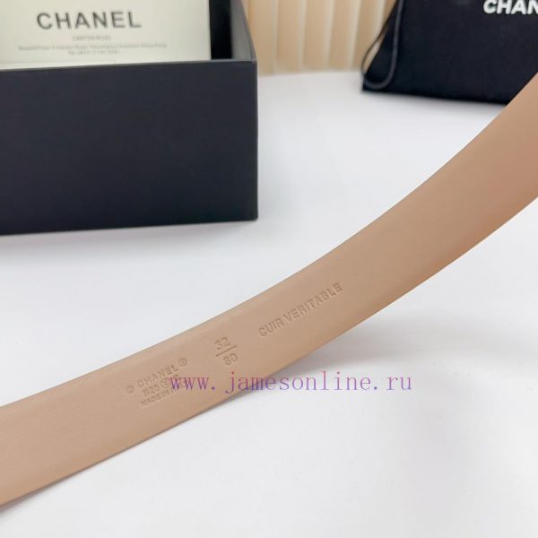 3.0cm Chanel new belt, double-sided top layer cowhide material, length. 758.80.85.90.95.100 uecxq1vo - Image 9