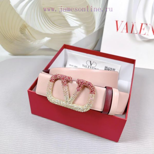 4.0cm Valentino new belt, double-sided top layer cowhide material, length 75.80.85.90.95.100 8mse9m2o - Image 8