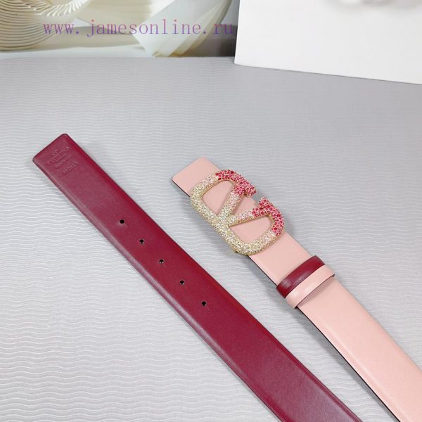 4.0cm Valentino new belt, double-sided top layer cowhide material, length 75.80.85.90.95.100 8mse9m2o - Image 9