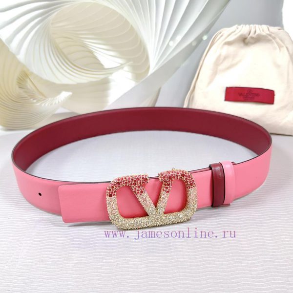 4.0cm Valentino new belt, double-sided top layer cowhide material, length 75.80.85.90.95.100 67ypx2xo