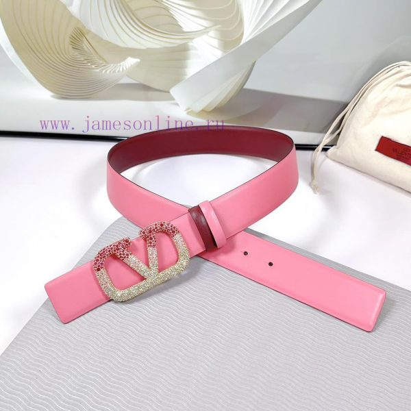 4.0cm Valentino new belt, double-sided top layer cowhide material, length 75.80.85.90.95.100 67ypx2xo - Image 5