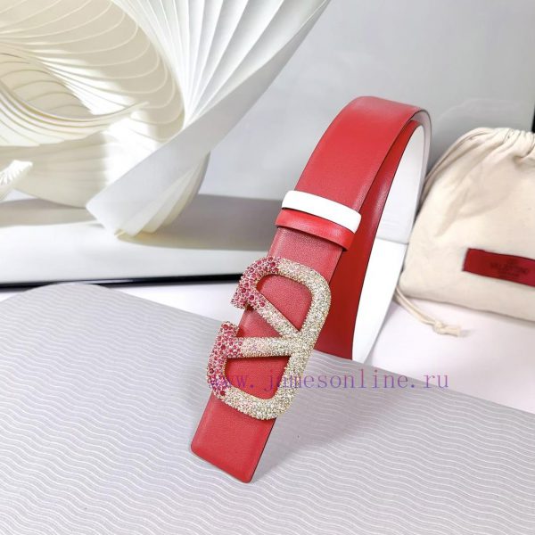 4.0cm Valentino new belt, double-sided top layer cowhide material, length 75.80.85.90.95.100 qauv4dmj - Image 3