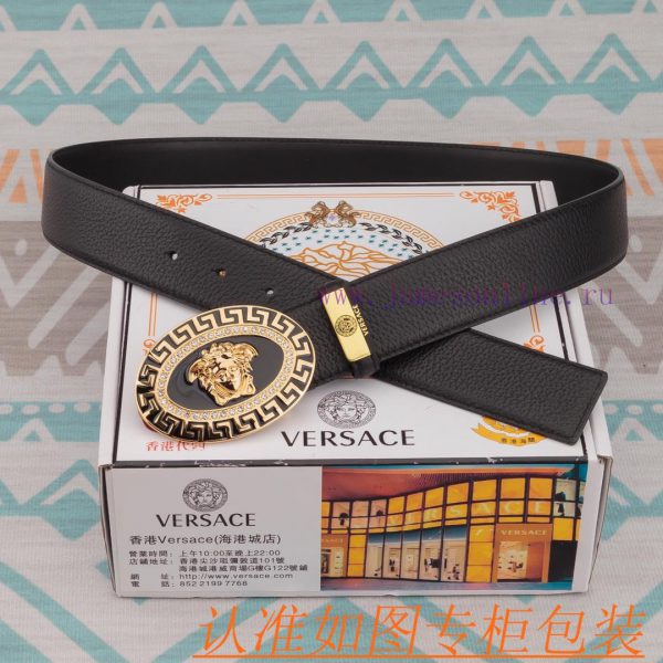Belt belt Versace cowhide beltMen's belt material: 100% head layer cowhide belt, guaranteed a3nrj6nt - Image 7