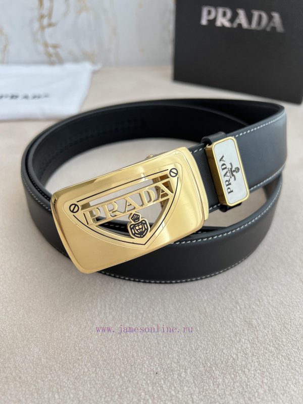 Prada PRADA Belt Automatic BeltAutomatic belt, classic hollow pure steel material automatic hp5ahyzk
