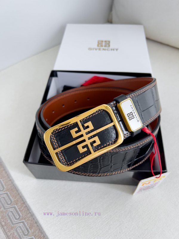Givenchy GIVENCHY Belt ️ BeltBuckle, smooth buckle made of pure steel material, leather belt 4c5xbo0f