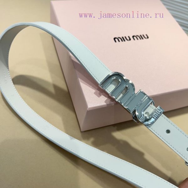 The Miu Miu leather belt is an ideal choice to enhance the unique style and tasteThe eye-cat j4k0d66h - Image 5