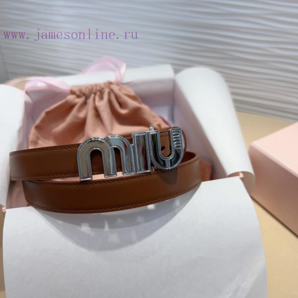 The Miu Miu leather belt is an ideal choice to enhance the unique style and tasteThe eye-cat ku57a6jf