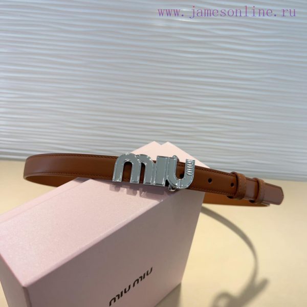 The Miu Miu leather belt is an ideal choice to enhance the unique style and tasteThe eye-cat ku57a6jf - Image 4